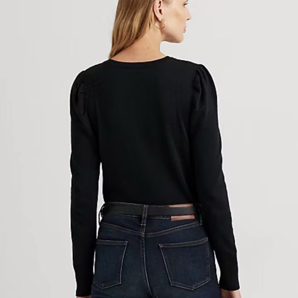 Lauren Ralph Lauren puff sleeve sweater black label - Picture 4 of 11